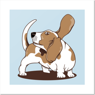 Beagle dog chasing its tail Posters and Art